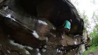 Video thumbnail of Point Break, 7B+. Churnet