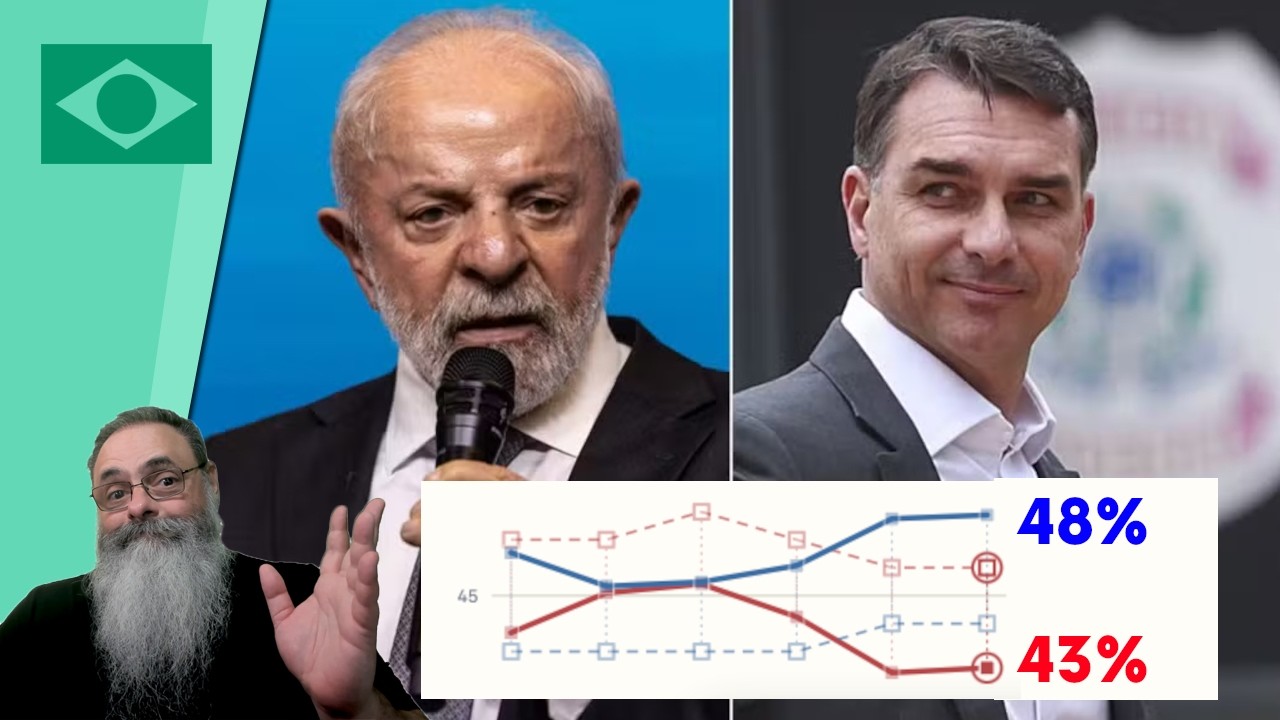 DATAFOLHA CORRIGIDA pelo PNAD mostra FLÁVIO 5 PONTOS a FRENTE de LULA
