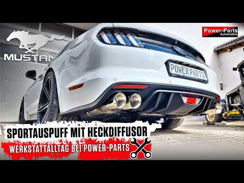 Werkstatt-Alltag bei Power-Parts - Folge #7: Ford Mustang mit Sportauspuff und Heckdiffusor