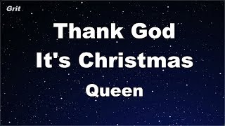 Karaoke♬ Thank God It&#39;s Christmas - Queen 【No Guide Melody】 Instrumental