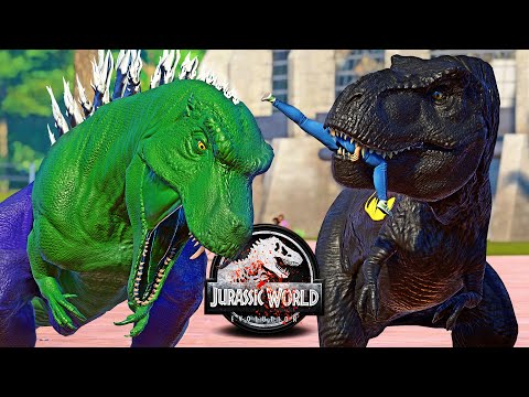 Batman Tyrannosaurus Rex (T-REX) vs HULK Godzilla Dinosaurs Fight 🌍 JURASSIC WORLD EVOLUTION