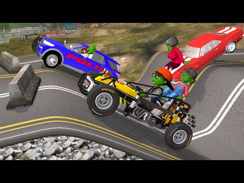 Scary Teacher 3D Fat - Chained Cars vs Bollards - Nick and Tani Troll Miss T !!! VMAni Funny