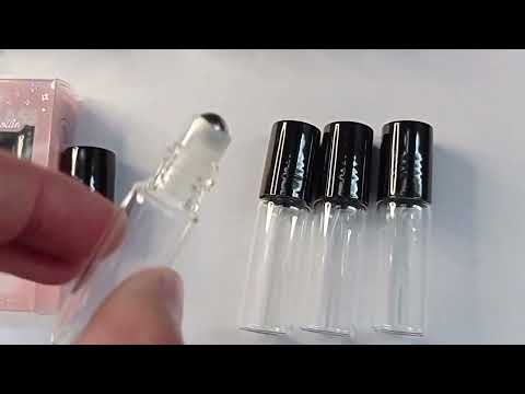 KIT COM 4 FRASCOS DE VIDRO ROLL-ON 5 ML
