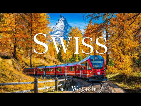Swiss Autumn 4K • Explore Fall Mountains, Colorful Villages, and Scenic Vineyards • 4K VIDEO HD