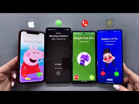 Realme 12 Pro + IPhone 11 + Blackview A80 Pro + Google Pixel 6 Incoming call