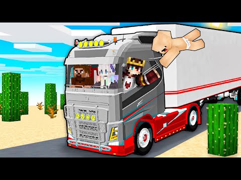 ISSIZ ÇÖLDE AİLECEK YOLCULUK YAPTIK 😱 - Minecraft