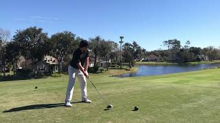 Jack Kozlowski UNLV Golf driver left water tee shot par4 h17 sea best Sawgrass 2/3/20