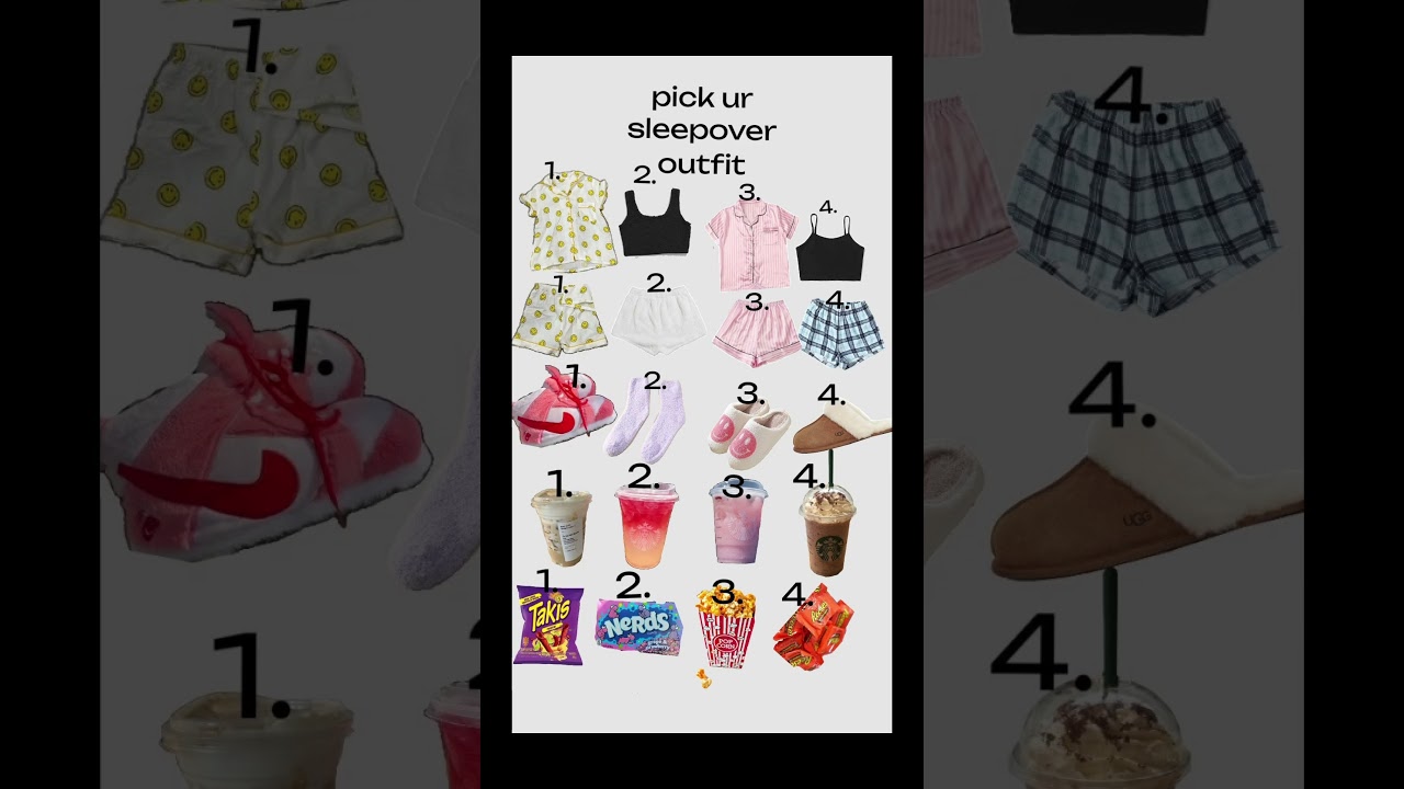 pick a sleepover fit 🩷🤍🩵#viral #preppy #outfits #shorts