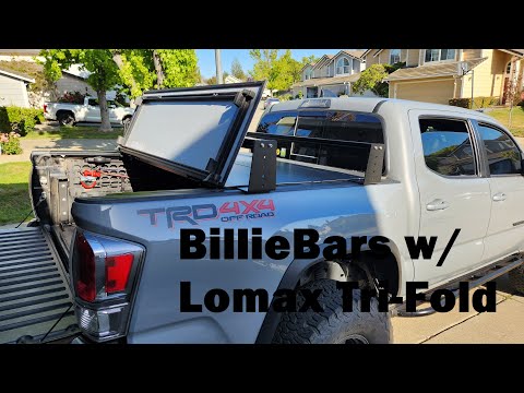 BillieBars Installed with Lomax Tri-Fold Tonneau Cover - Toyota Tacoma