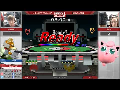 CFL Smackdown 217 Melee - Jagr (Luigi) vs Komodo (Jigglypuff, Captain Falcon) - Round Robin