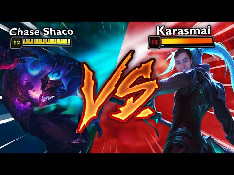 RANK 1 SHACO VS RANK 1 KAYN?! CHASE TAKES ON KARASMAI CHALLENGER SOLO QUEUE SEASON 12
