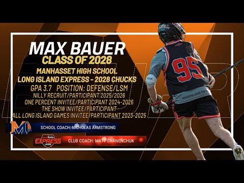 Max Bauer - Lacrosse Highlights