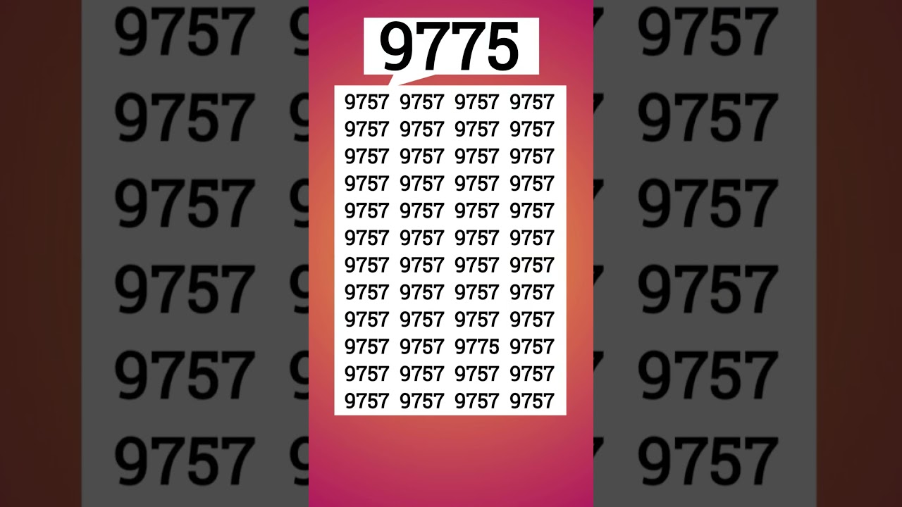 Can you locate the disguised 9775 in 5 seconds? #fypシ゚viral #fypviral #fyp #iqtest #shorts #eymath