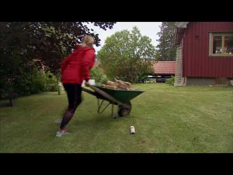 Sofia Åhman -Cirkelträning i trädgården Helkroppsövning med skottkärra