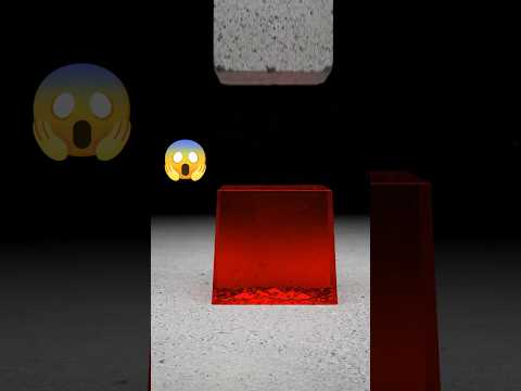 Giant Jelly vs  Cinder Block Squish! 🍮