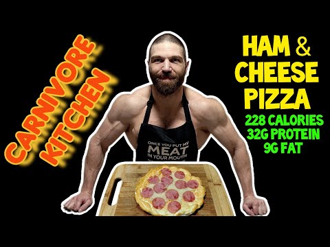 Carnivore Kitchen: CARNIVORE PIZZA RECIPE (Ham & Cheese), Keto Pizza, Gluten Free Pizza, Cloud Bread