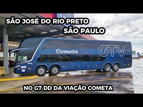 O SERVIÇO GTV DA VIAÇÃO COMETA ! VIajando de SÃO JOSÉ DO RIO PRETO para SÃO PAULO no MARCOPOLO G7 DD