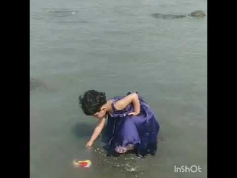 Anisha playing saint Martin West Sea Beach