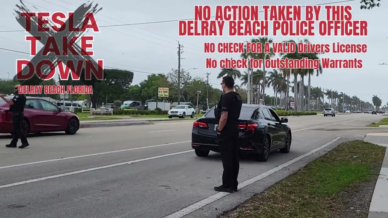 Tesla Takedown Delray Beach Police Officer Takes No Action March 29 2025
