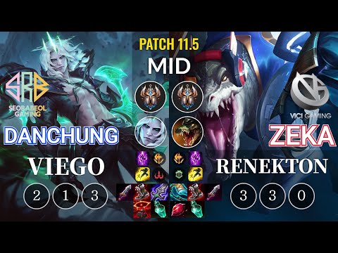 SRB Danchung Viego vs VG Zeka Renekton Mid - KR Patch 11.5