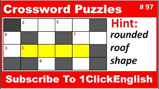 Crossword Puzzles #97🤔 Challenging Crossword Puzzle|English Crossword Game