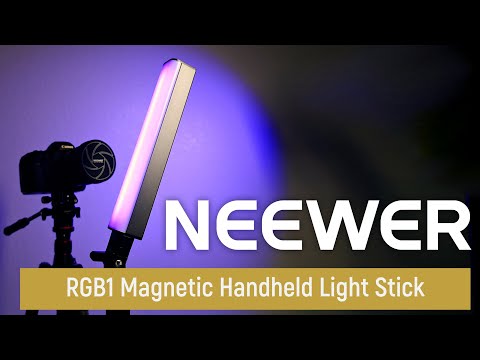 Introducing the NEEWER RGB1 LED Tube Light Stick with Metal Barndoor