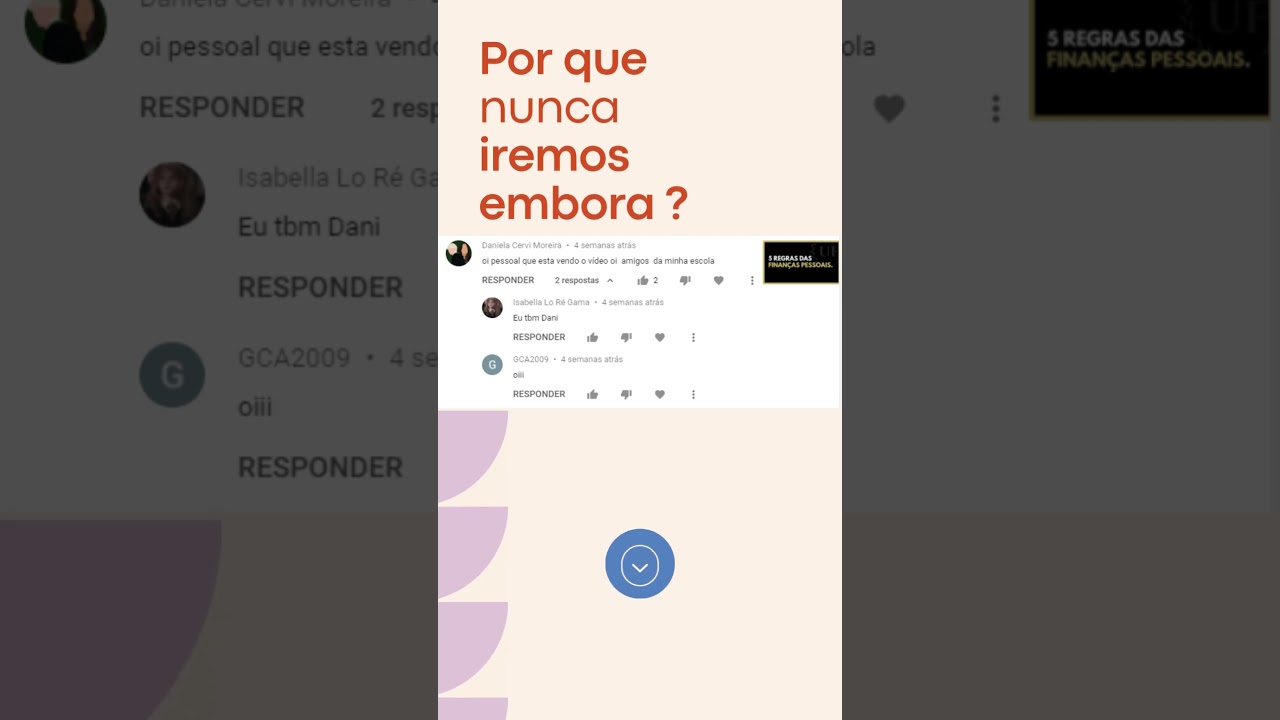 Obrigado, Prof. da Dani, da Isa e do G!