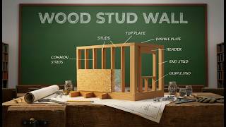 Wood Stud Wall Parts Explained | Bottom Plate, Top Plate & Studs