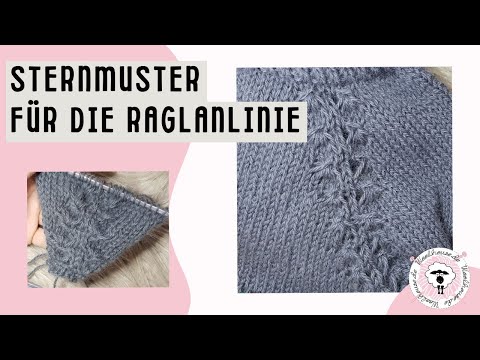 Raglan line / star pattern / lace pattern raglan knitting