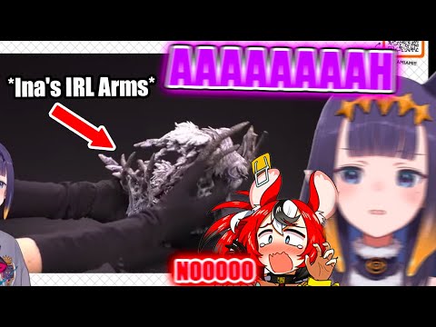 Ina And Bae Almost Had A Heart Attack When The Figure Almost Fell In This Sponsored Stream