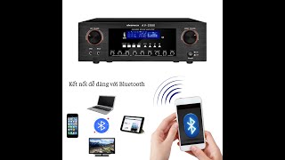 Đẩy liền vang Gunssi AV 2500, công suất 300W, đánh tốt cặp bass 30cm, bluetooth, bảo hành 12 tháng