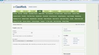 how to add video in you classified ad free using e classifieds.avi
