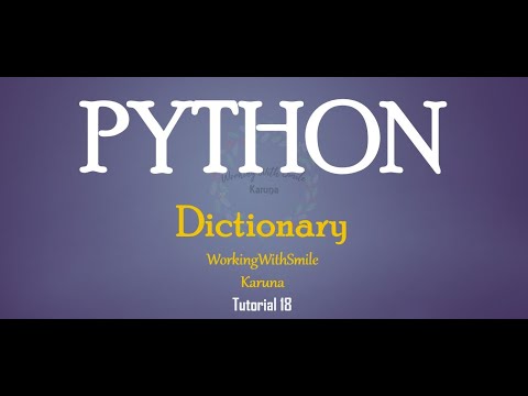 Tutorial 18 Dictionaries In Python Programming Language