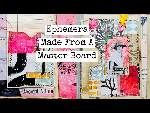 How to Create a Cool Collage Master Board and  Make Ephemera From It