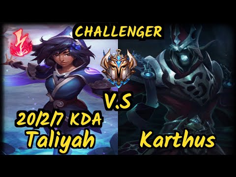 Minerva (TALIYAH) vs KARTHUS - 20/2/7 KDA JUNGLE CHALLENGER GAMEPLAY - BR