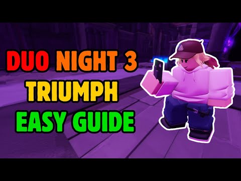 DUO NIGHT 3 HARD MODE TRIUMPH + EASY GUIDE | Roblox Tower Defense Simulator
