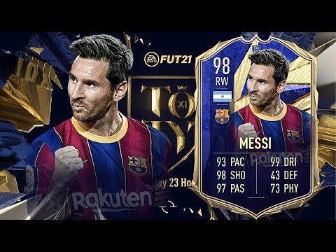 FIFA 21: LIONEL MESSI 98 TOTY PLAYER REVIEW I FIFA 21 ULTIMATE TEAM