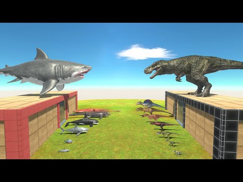 Who Will be the Boss Megalodon or T-Rex - Animal Revolt Battle Simulator