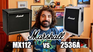 Video thumbnail for Marshall MX112 1x12 vs Marshall 2536A 2x12 - Marshall Mini Silver Jubilee 2525H by Sergio Serra Music