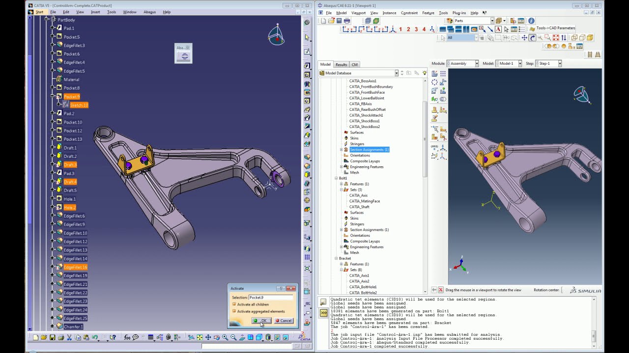 CATIA Associative Interface with Abaqus/CAE