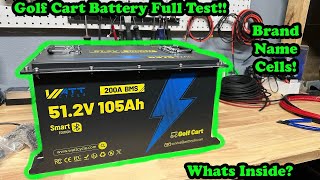 WattCycle 48V 105Ah Lifepo4 Golf Cart Battery with Bluetooth! Works With Solar OR Any Golfcart!