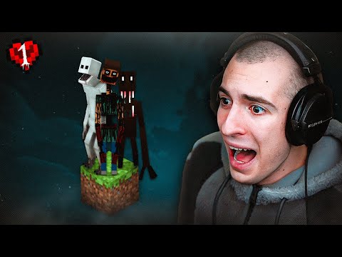 MINECRAFT su un SOLO BLOCCO MA è HORROR!! (ESTREMO)
