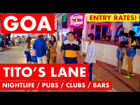 TITO'S LANE | GOA NIGHTLIFE | PUBS / CLUBS - ENTRY RATES | BAGA BEACH | GOA VLOG |