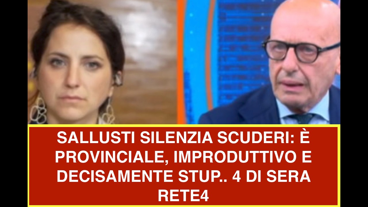 SALLUSTI SILENZIA SCUDERI: È PROVINCIALE, IMPRODUTTIVO E DECISAMENTE STUP.. 4 DI SERA RETE4