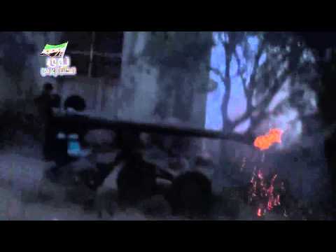 استهداف تحصينات قوات النظام في مدينة نوى بواسطة قاذف بي 10 من قبل لواء أحرار نوى