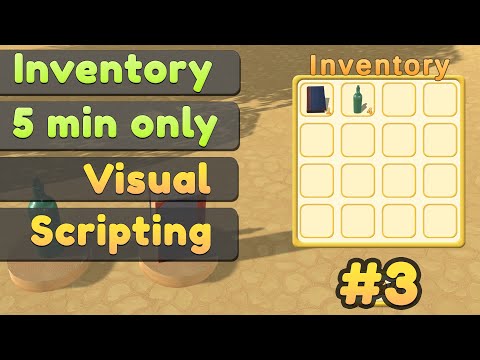 Inventory events 5 min only in Unity Visual Scripting - Part 3 - Add, Use, Save, Load ...