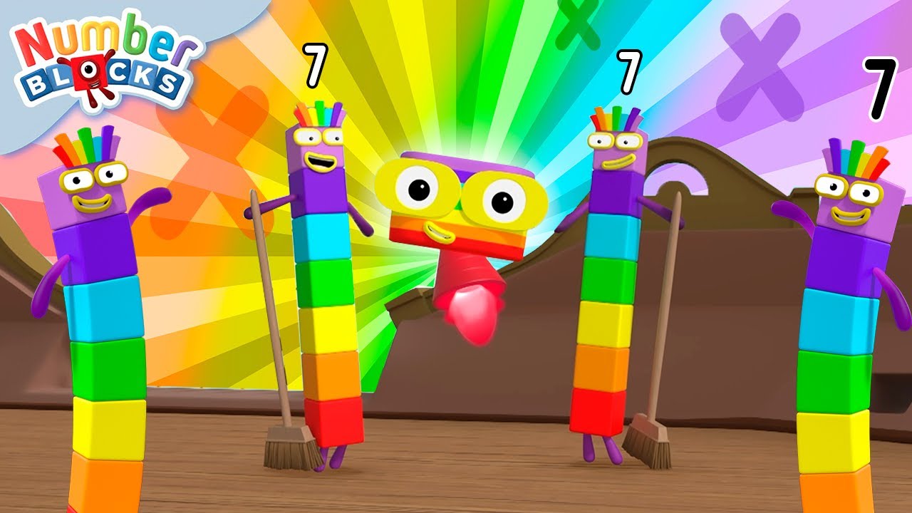 Seven Times Tables! - Multiplication Challenge #7 ✖️ | Learn to Count for Kids | @Numberblocks