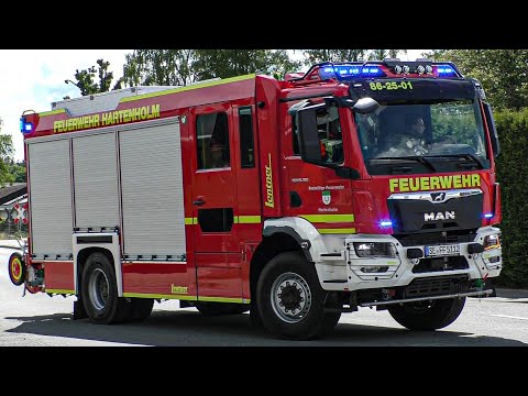 [Sirenenalarm - Brennt Lagerhalle!] - Großeinsatz in Wahlstedt | Einsatzfahrten Feuerwehren + THW!