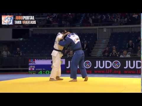 Judo Grand Prix Dusseldorf 2015 -73kg SAINJARGAL (MGL) vs. ONO Shohei (JPN)