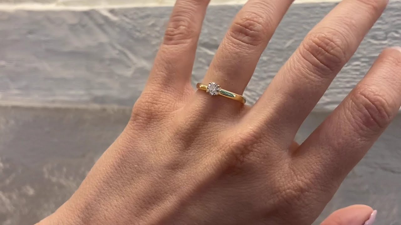 Anillo Compromiso MEGAN 0.30 quilates diamante Oro Amarillo (18kt) 99928385315